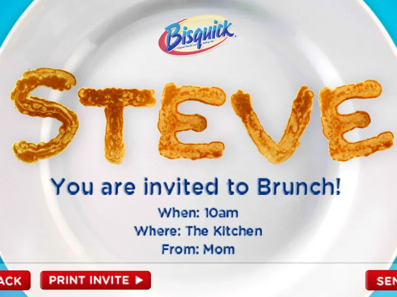 Bisquick Pancake Campaign — Forecast App & Invite Refresh — screenshot 3