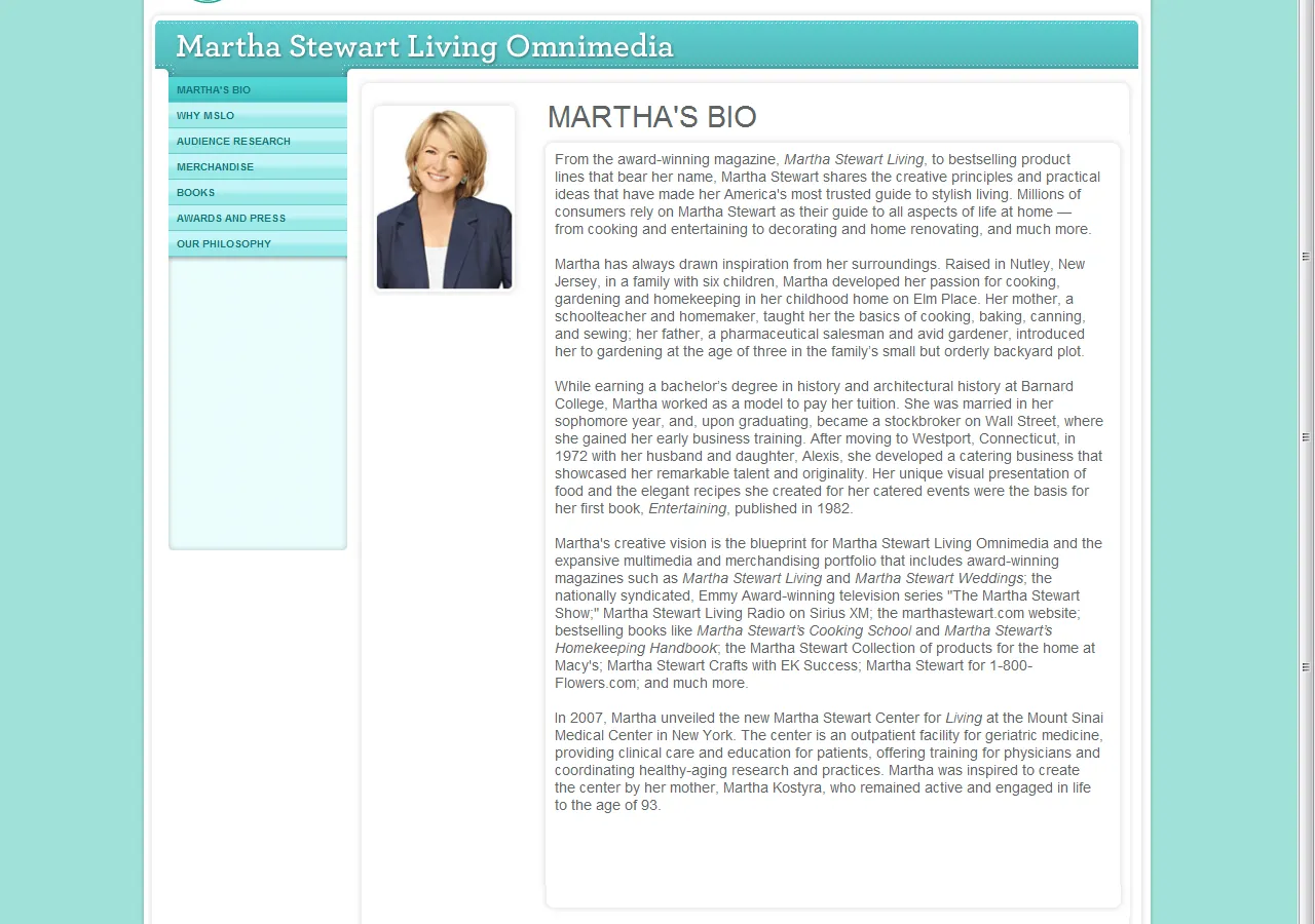 Martha Stewart — MSLO Media Kit